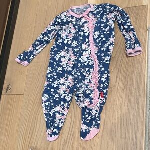 Magnetic Me Floral Blue and Pink Kids footie
